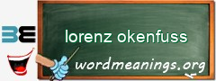 WordMeaning blackboard for lorenz okenfuss